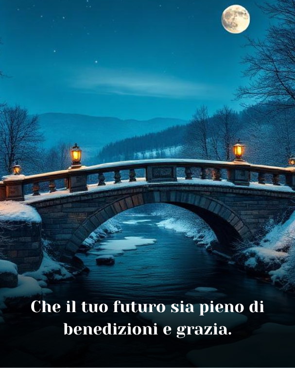 Che il tuo futuro sia pieno di benedizioni e grazia
