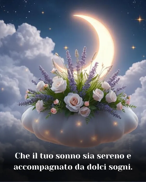 Che il tuo sonno sia sereno e accompagnato da dolci sogni