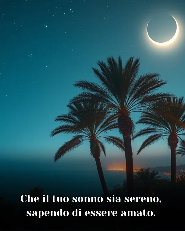 Che il tuo sonno sia sereno, sapendo di essere amato