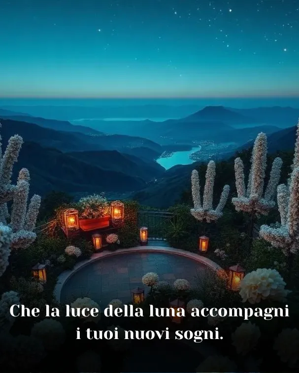 Che la luce della luna accompagni i tuoi nuovi sogni