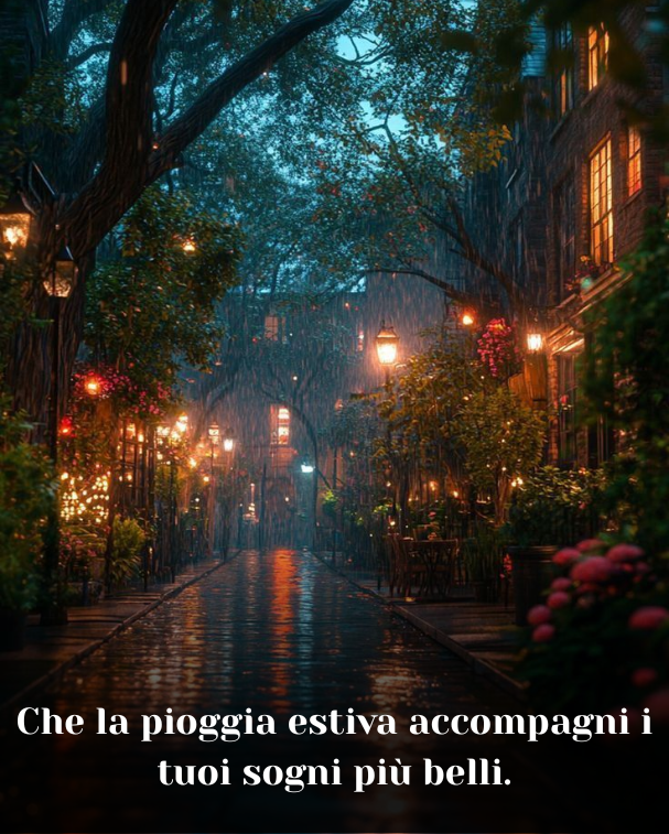 Che la pioggia estiva accompagni i tuoi sogni più belli