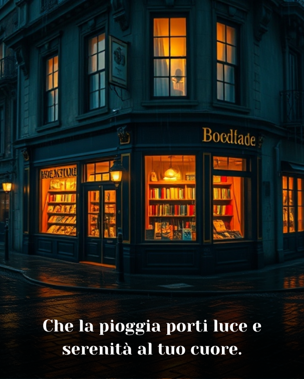 Che la pioggia porti luce e serenità al tuo cuore