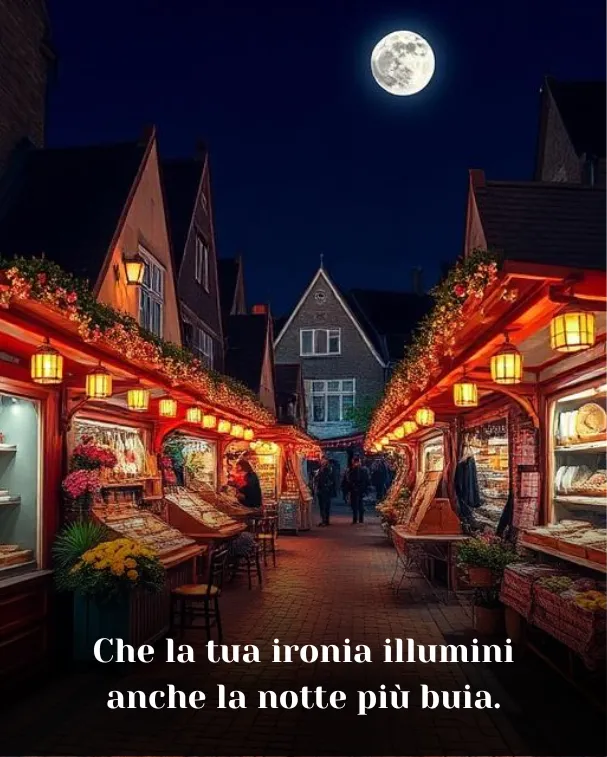 Che la tua ironia illumini anche la notte più buia