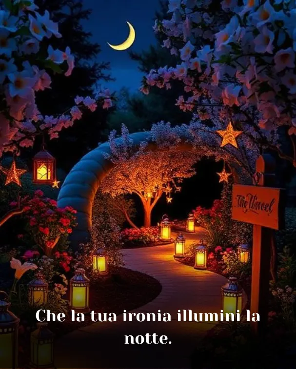 Che la tua ironia illumini la notte