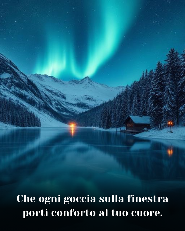 Che ogni goccia sulla finestra porti conforto al tuo cuore