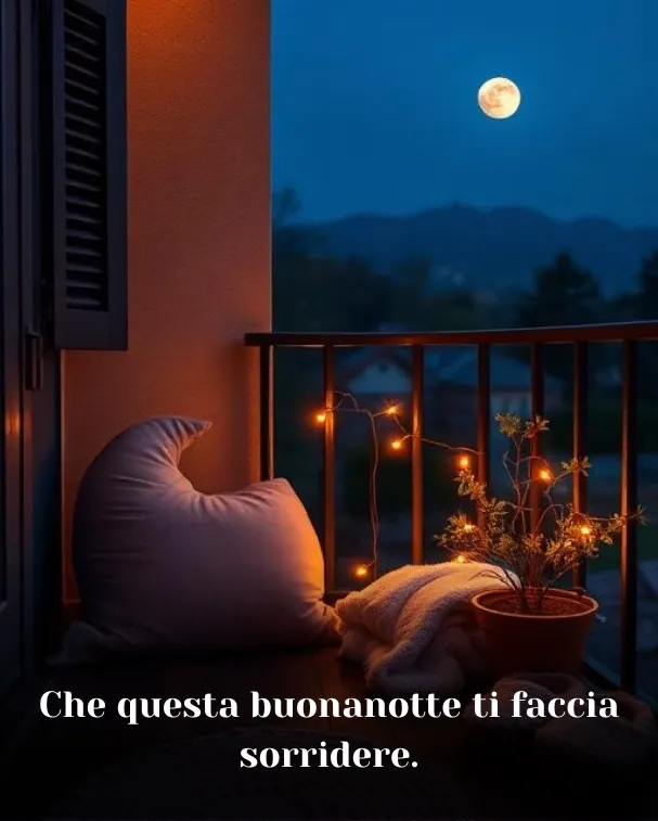 Che questa buonanotte ti faccia sorridere