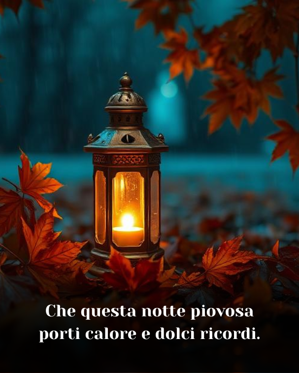 Che questa notte piovosa porti calore e dolci ricordi