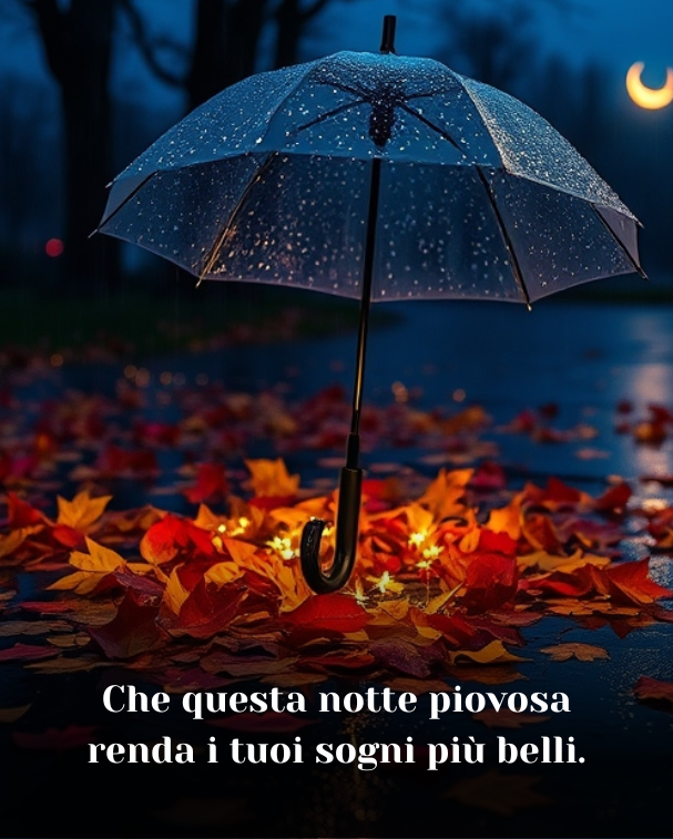 Che questa notte piovosa renda i tuoi sogni più belli