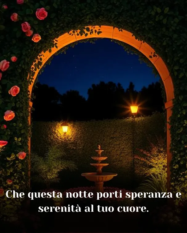 Che questa notte porti speranza e serenità al tuo cuore