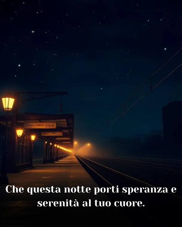 Che questa notte porti speranza e serenità al tuo cuore