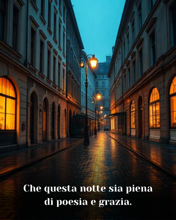 Che questa notte sia piena di poesia e grazia