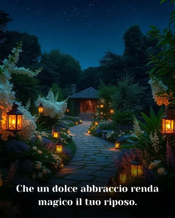 Che un dolce abbraccio renda magico il tuo riposo