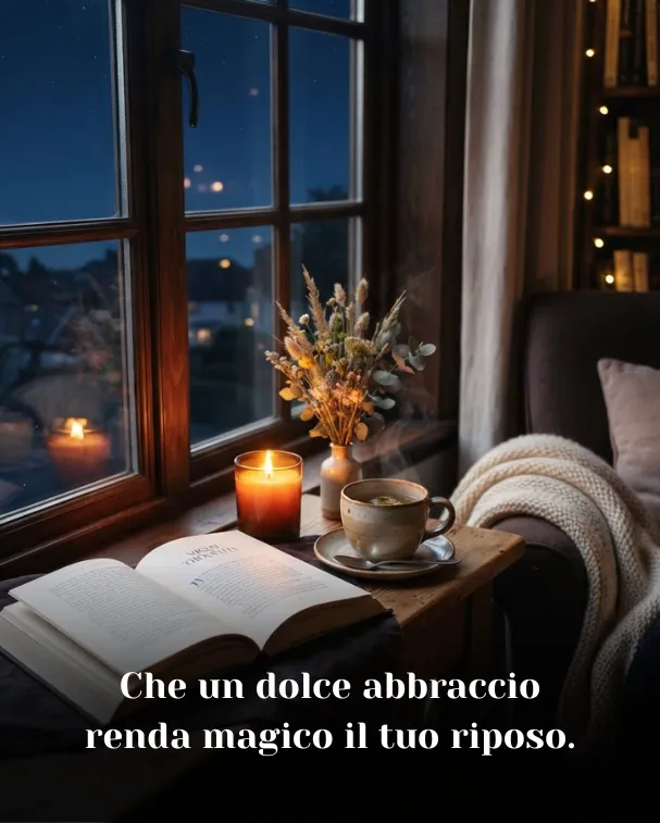 Che un dolce abbraccio renda magico il tuo riposo
