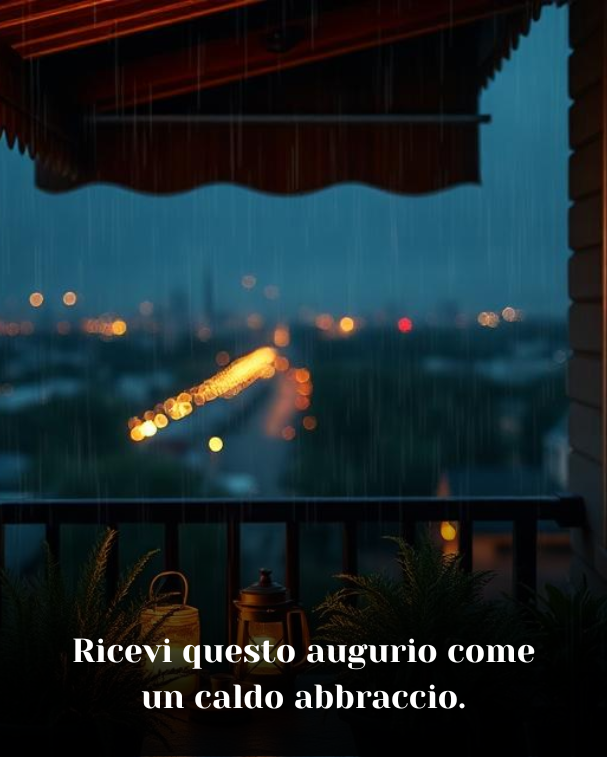 Ricevi questo augurio come un caldo abbraccio