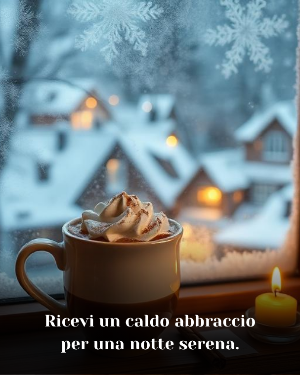 Ricevi un caldo abbraccio per una notte serena