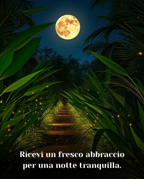 Ricevi un fresco abbraccio per una notte tranquilla
