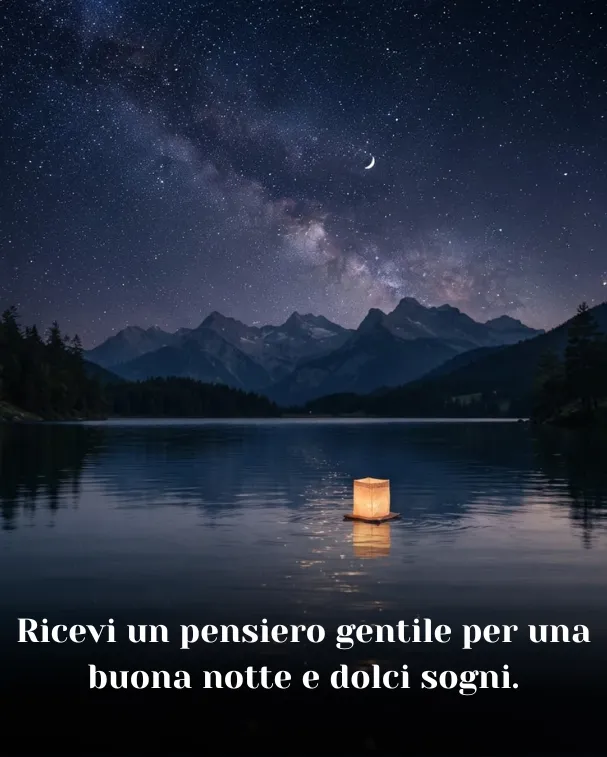 Ricevi un pensiero gentile per una buona notte e dolci sogni