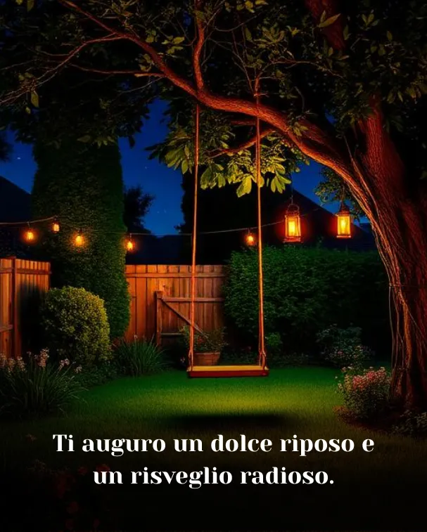 Ti auguro un dolce riposo e un risveglio radioso