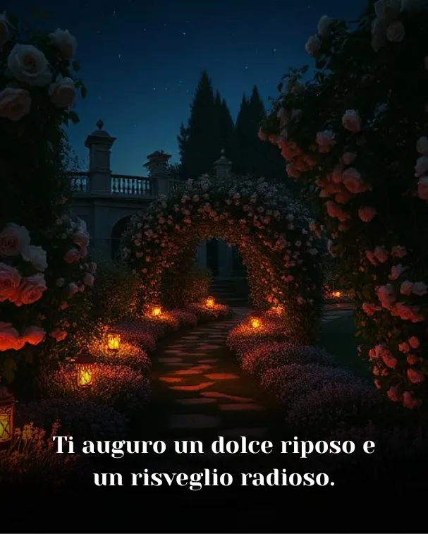 Ti auguro un dolce riposo e un risveglio radioso