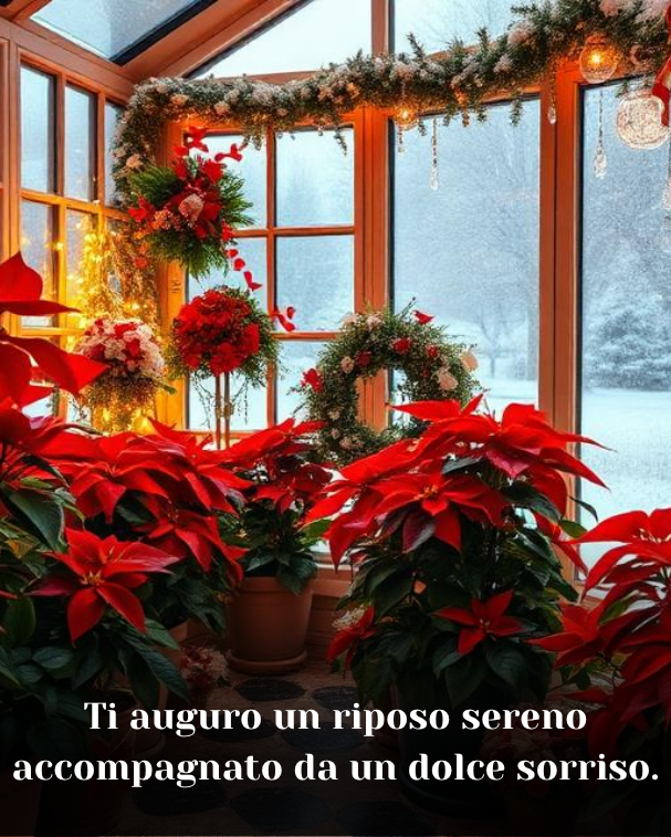 Ti auguro un riposo sereno accompagnato da un dolce sorriso