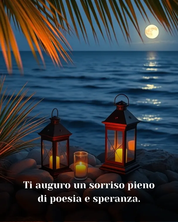 Ti auguro un sorriso pieno di poesia e speranza