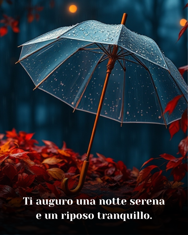 Ti auguro una notte serena e un riposo tranquillo
