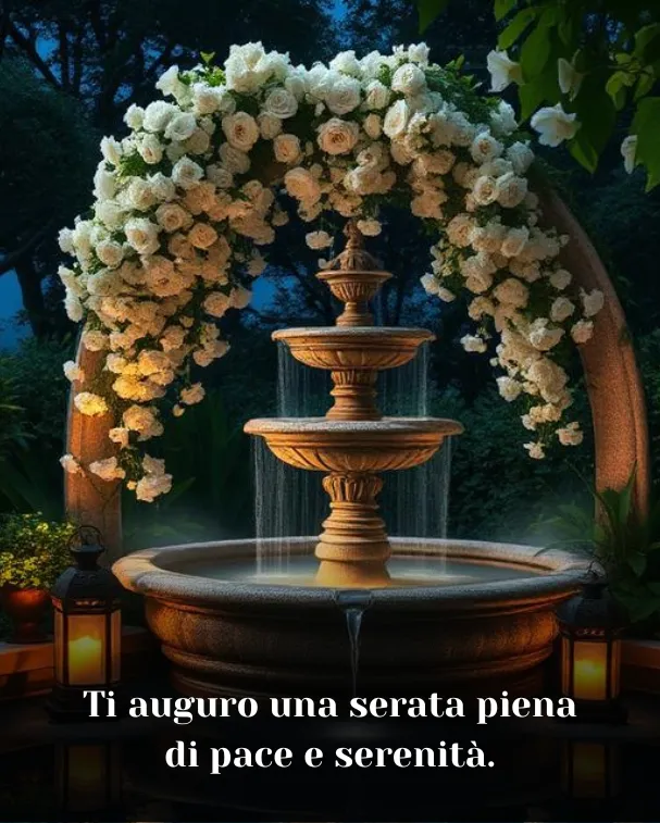 Ti auguro una serata piena di pace e serenità