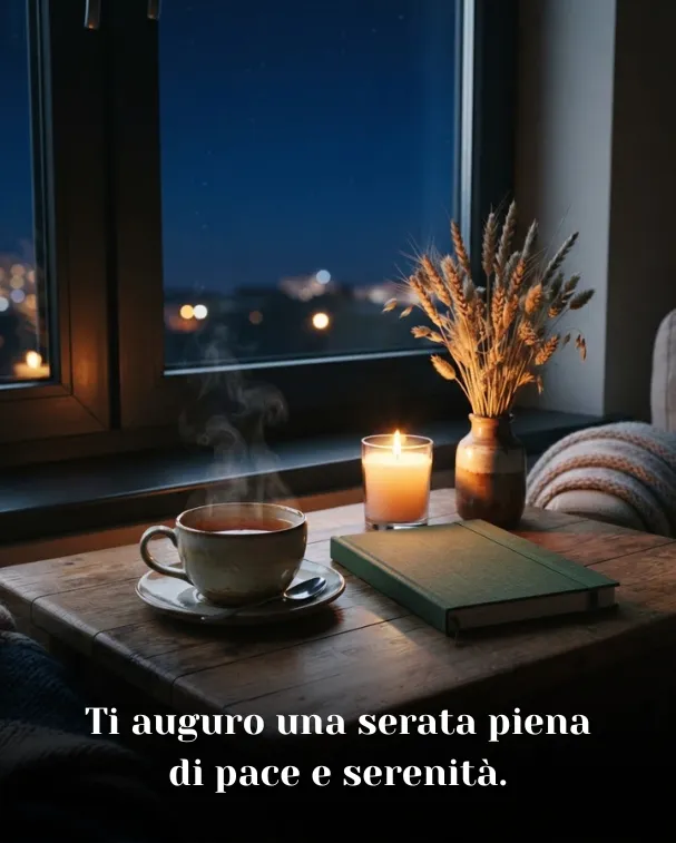 Ti auguro una serata piena di pace e serenità