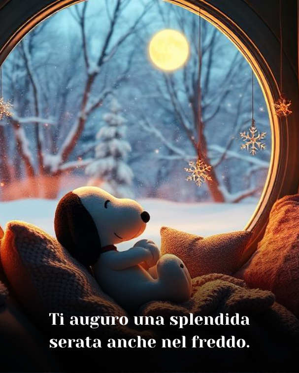 Ti auguro una splendida serata anche nel freddo