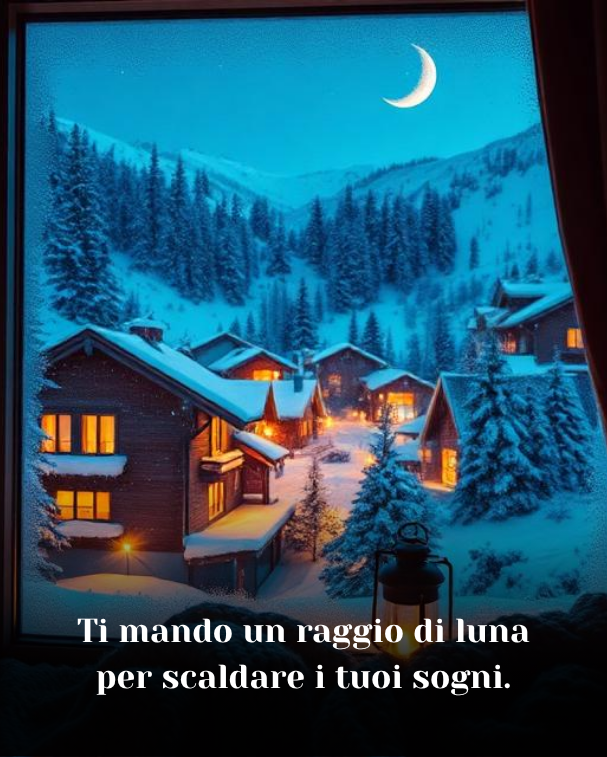 Ti mando un raggio di luna per scaldare i tuoi sogni