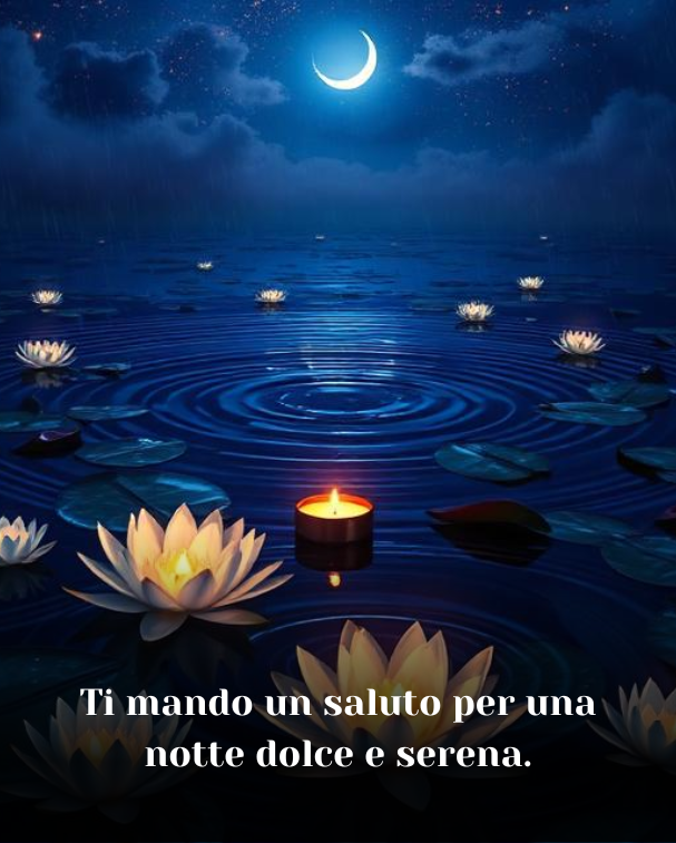 Ti mando un saluto per una notte dolce e serena