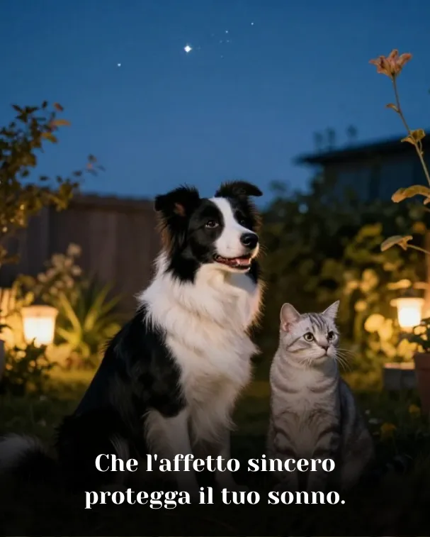 Che l'affetto sincero protegga il tuo sonno.