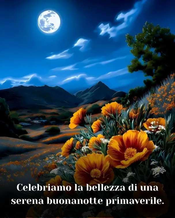 Celebriamo la bellezza di una serena buonanotte primaverile