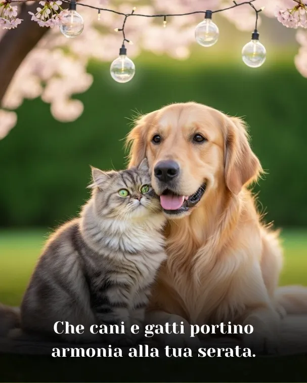 Che cani e gatti portino armonia alla tua serata