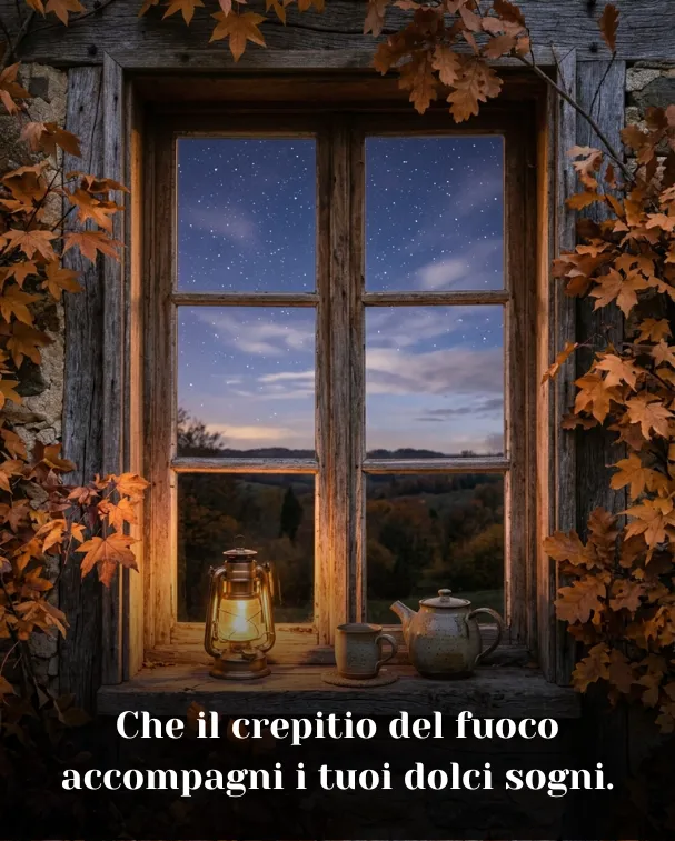 Che il crepitio del fuoco accompagni i tuoi dolci sogni