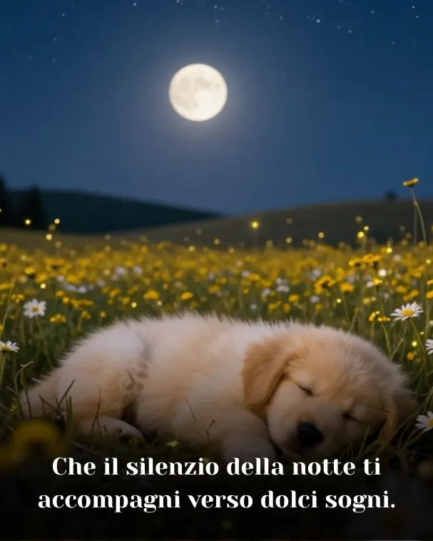 Che il silenzio della notte ti accompagni verso dolci sogni