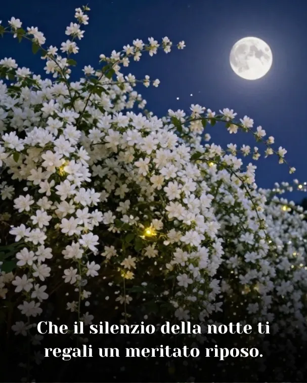 Che il silenzio della notte ti regali un meritato riposo