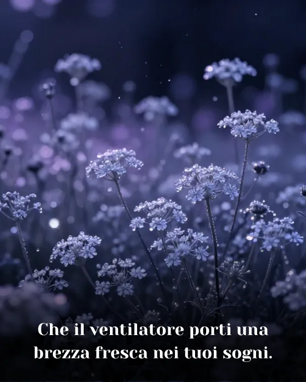 Che il ventilatore porti una brezza fresca nei tuoi sogni
