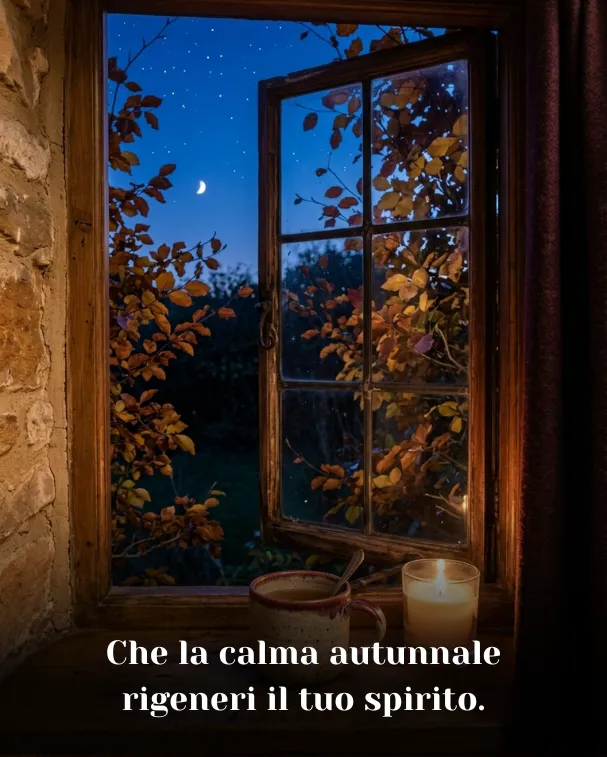 Che la calma autunnale rigeneri il tuo spirito