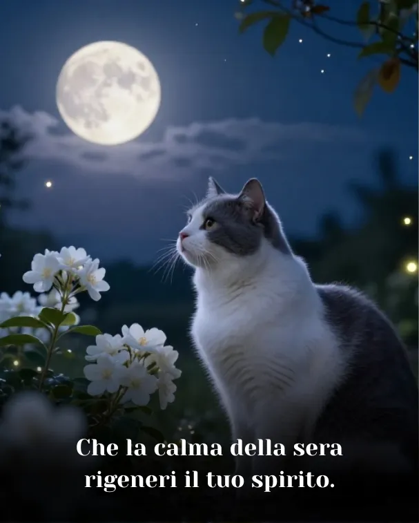 Che la calma della sera rigeneri il tuo spirito