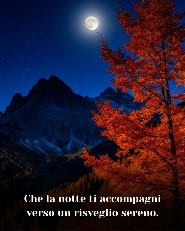 Che la notte ti accompagni verso un risveglio sereno