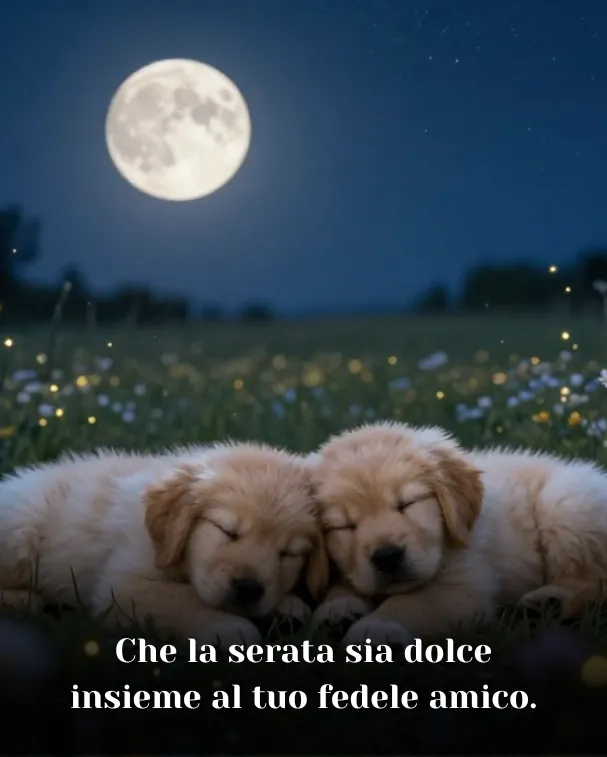Che la serata sia dolce insieme al tuo fedele amico