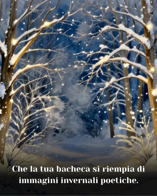 Che la tua bacheca si riempia di immagini invernali poetiche