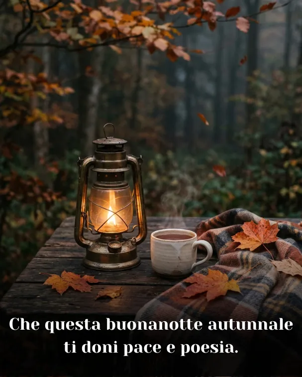 Che questa buonanotte autunnale ti doni pace e poesia