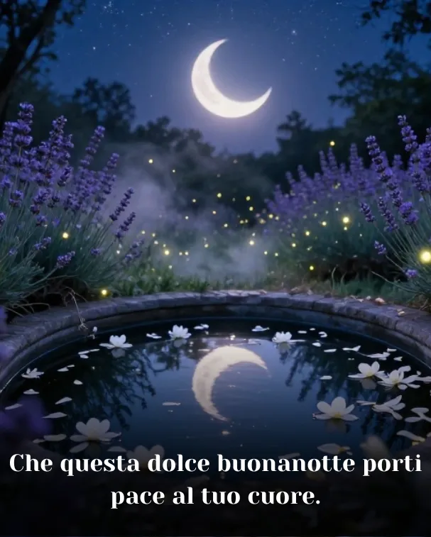 Che questa dolce buonanotte porti pace al tuo cuore