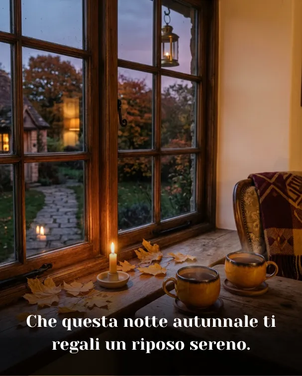 Che questa notte autunnale ti regali un riposo sereno