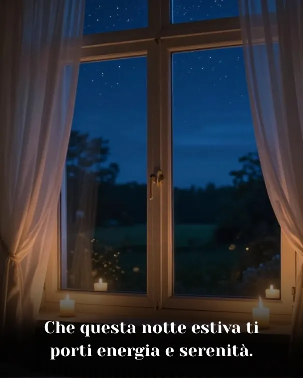Che questa notte estiva ti porti energia e serenità