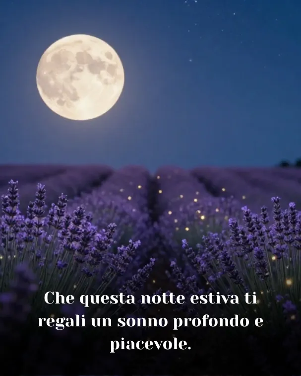 Che questa notte estiva ti regali un sonno profondo e piacevole