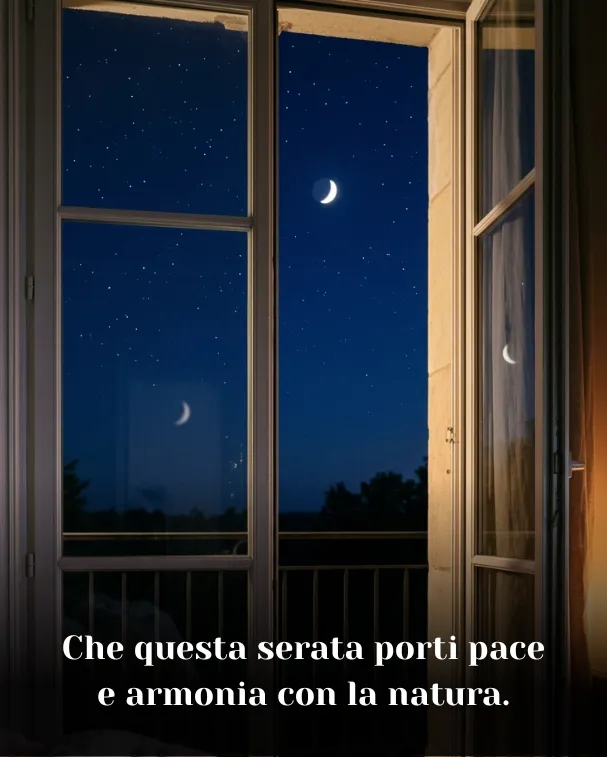 Che questa serata porti pace e armonia con la natura