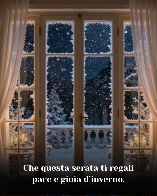 Che questa serata ti regali pace e gioia d’inverno